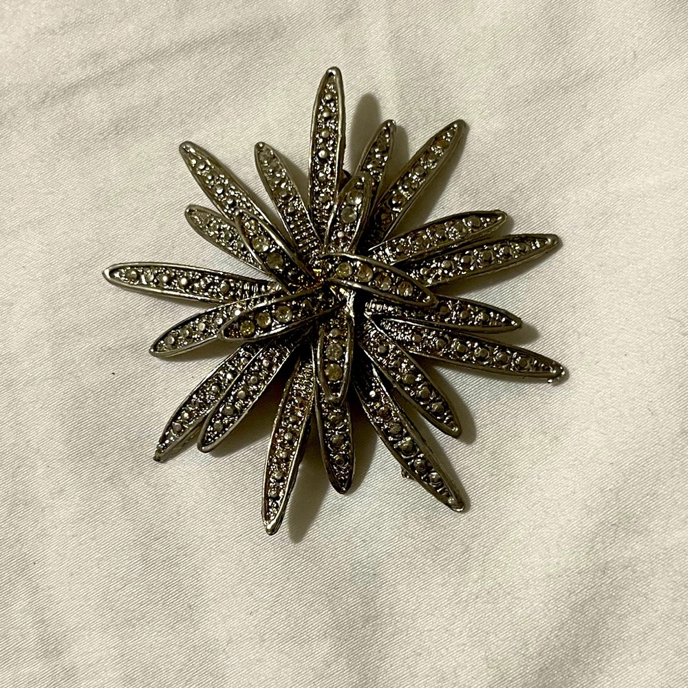 Starburst Crystal Brooch